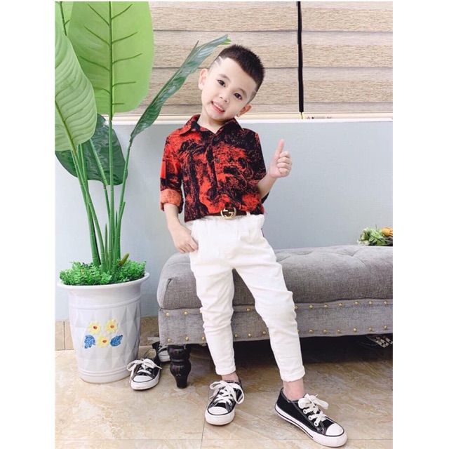 Áo sơ mi 3D size nhỡ (17-27kg)