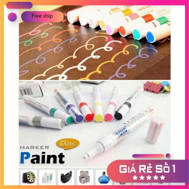 Bút Sơn Toyo Paint Marker - Trang Trí, Vẽ Ký Hiệu Lốp ôtô, Xe Máy, Xe Đạp/ Vẽ Bề Mặt Gỗ, Kim Loại, Nhôm, Kính...