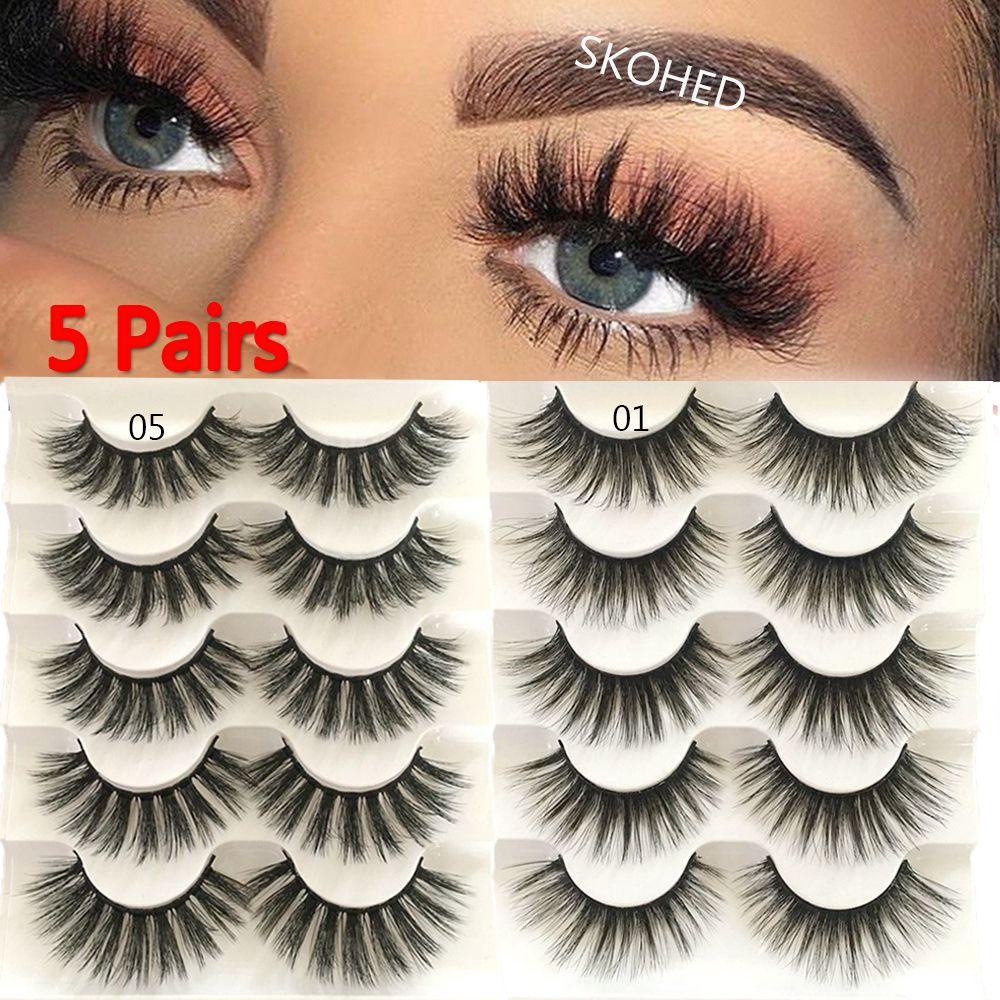 Bộ 5 Cặp Lông Mi Giả Dài Tự Nhiên 6D SKONHED