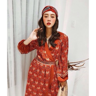 ORDER Váy boho dáng dài thổ cẩm đuôi tôm