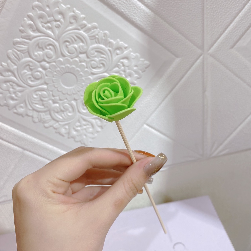 Que Khuếch Tán Tinh Dầu Hình Bông Hoa Hồng Nhiều Dài 22CM Dùng Để Trang Trí Lọ Tinh Dầu Khuếch Tán Mùi Thơm