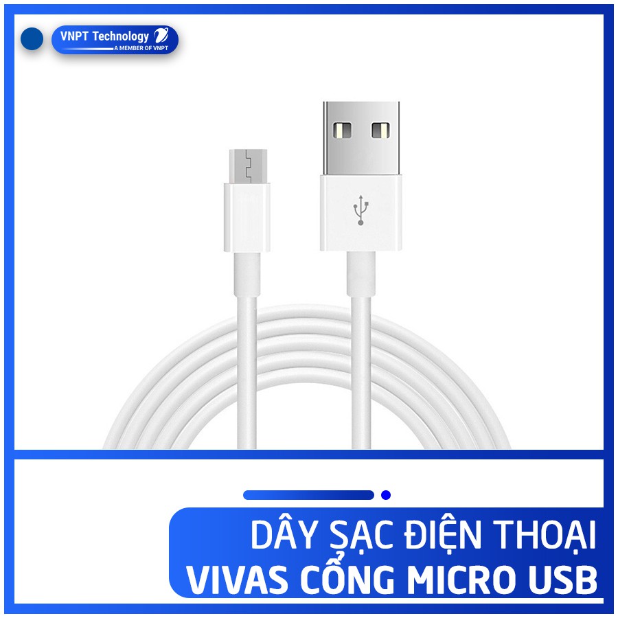 Dây Cáp Sạc Nhanh VIVAS cổng USB micro Cao cấp Chính hãng