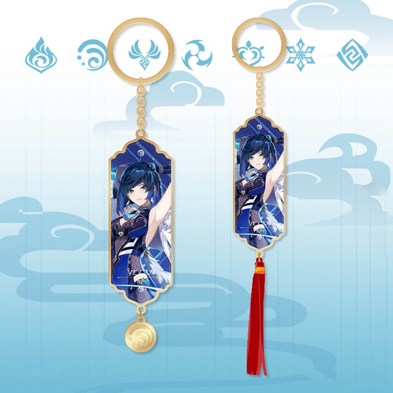 Móc Khóa Genshin Va Chạm Khắc Hoa