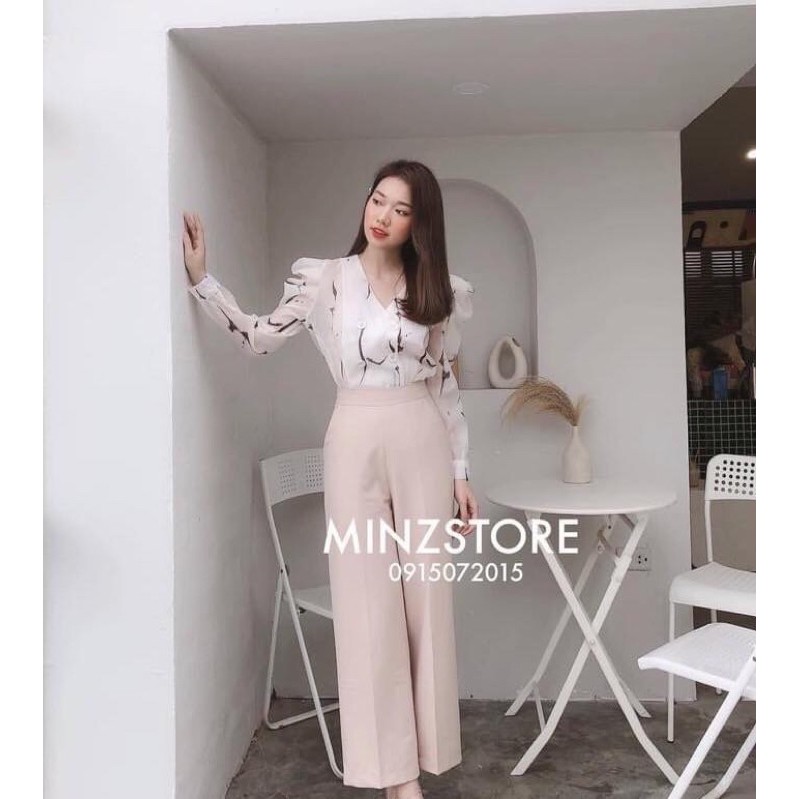 [Ảnh thật/video] Quần suông khoá sườn cạp cao nhiều màu/ Đồ công sở