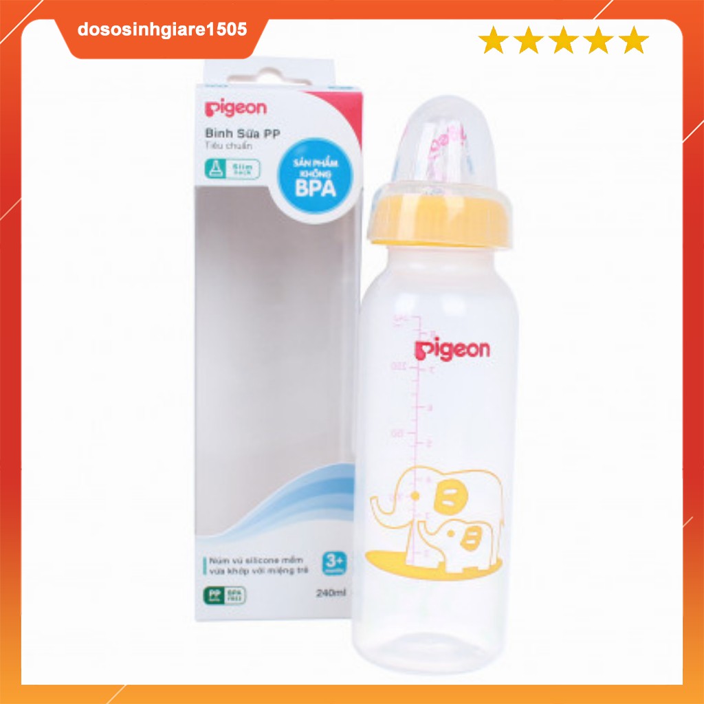 Bình sữa Pigeon PP cổ hẹp 240ml