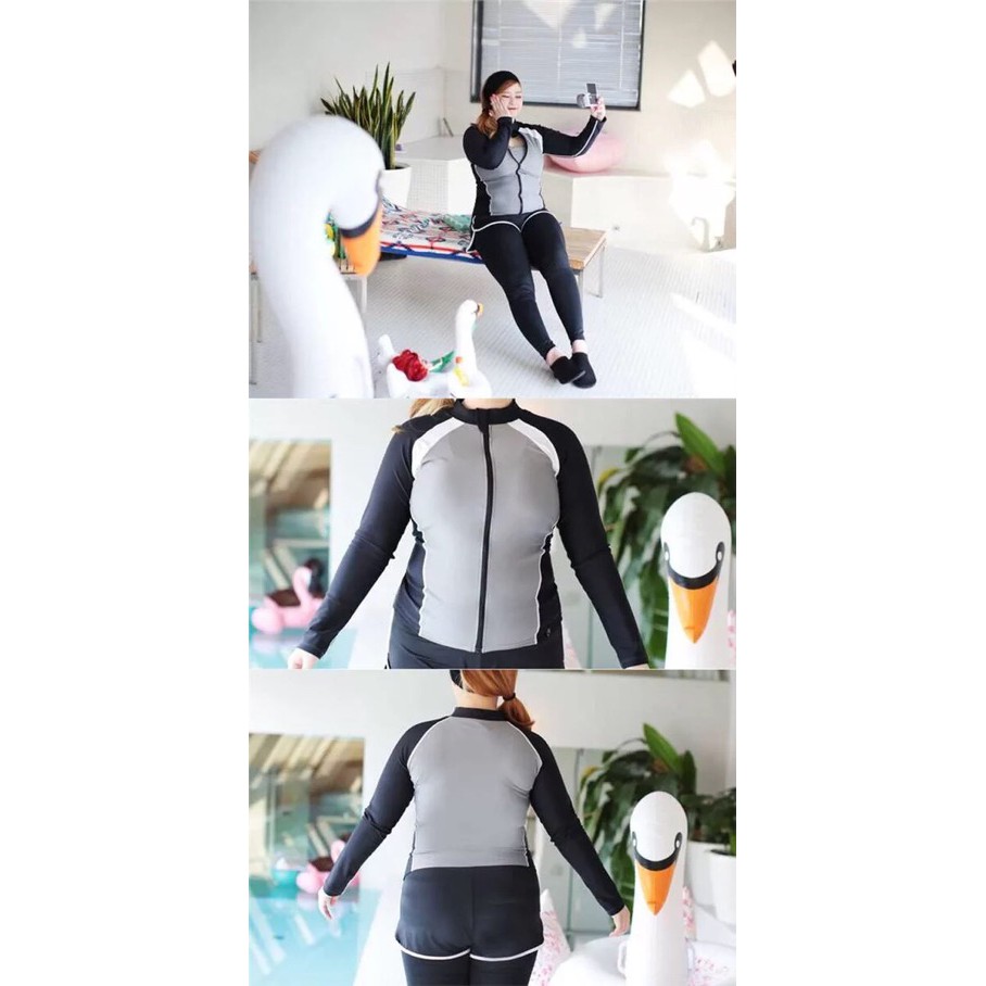 [BIG SIZE] Set đồ bơi tay dài nam nữ khoá kéo xịn | BigBuy360 - bigbuy360.vn