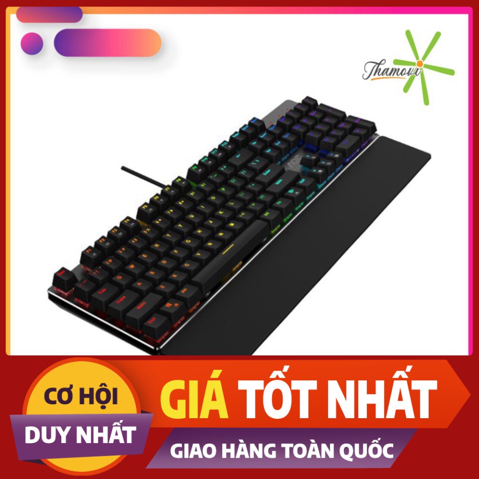 Bàn phím cơ AOC GK/GM500 RGB Outemu Blue Switch Gaming (hàng chính hãng) [Hàng chính hãng] [hàng chính hãng]