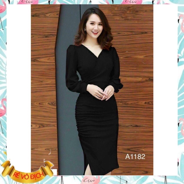 Đầm cổ tim Umi 3 màu thanh lịch ,sang trọng, tinh tế - Form dáng siêu đẹp