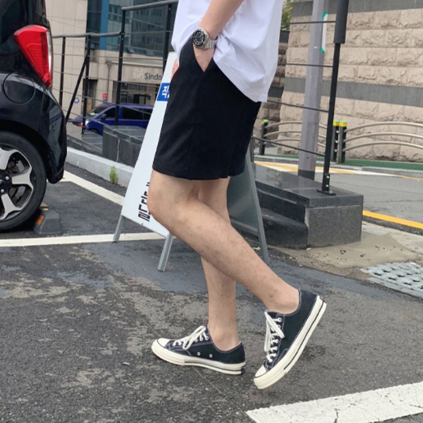 Quần Short, Đùi Nam Màu Đen Trơn Giải Rút Phong Cách Hàn Quốc Chất Nỉ U Mì Hè 2021-QD07 | BigBuy360 - bigbuy360.vn