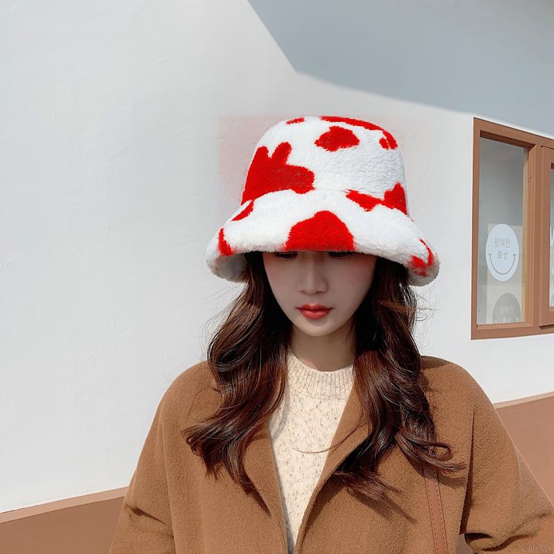 Nón tai bèo họa tiết da bò sữa thời trang Hàn Quốc