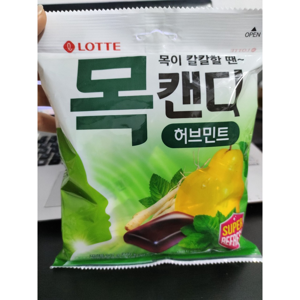 Kẹo ngậm vị bạc hà hàn quốc 217g - 목캔디