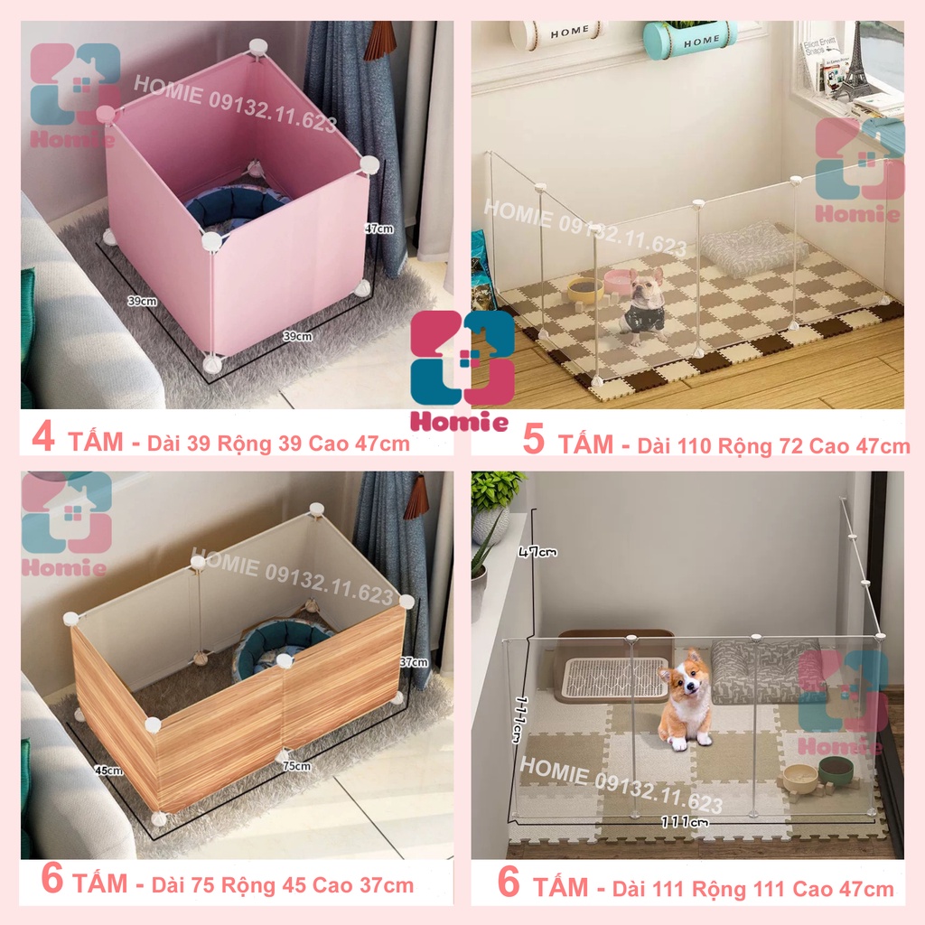 Chuồng quây chó mèo bán theo tấm tặng chốt để lắp - loại 1 dày xịn rẻ nhất shopee - Phụ kiện chó mèo