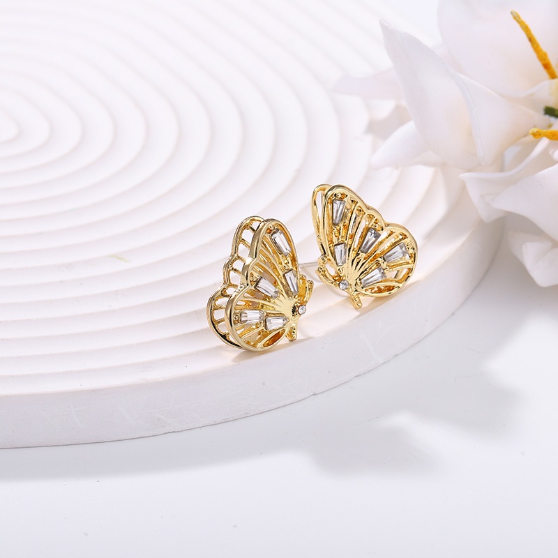 Khuyên Tai Hình Bướm Tráng Men Thời Trang Tinh Tế Làm Quà Tặng Cho Bạn Bè