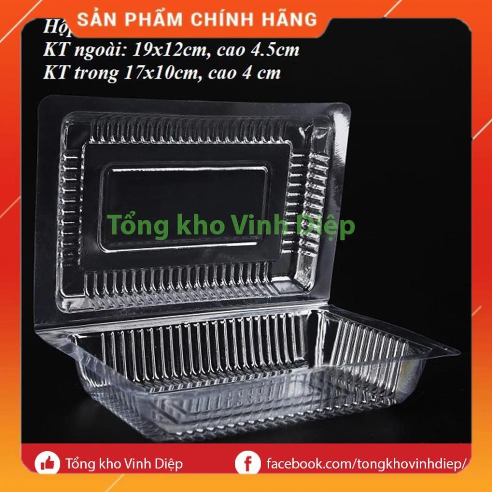 Combo 100 hộp nhựa dùng 1 lần đựng bánh, hoa quả, đồ ăn - H50 - Hộp nho 400