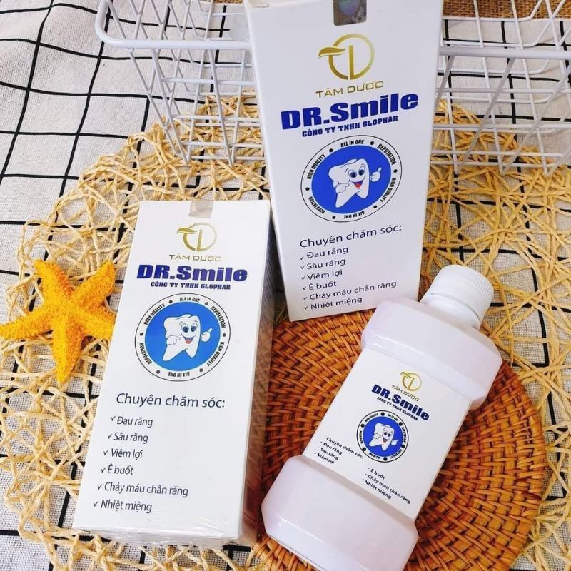 Combo 10 chai Nước súc miệng Dr Smile Tâm Dược - Nước súc họng nhiệt miệng, sâu răng, an toàn cho cả mẹ và bé