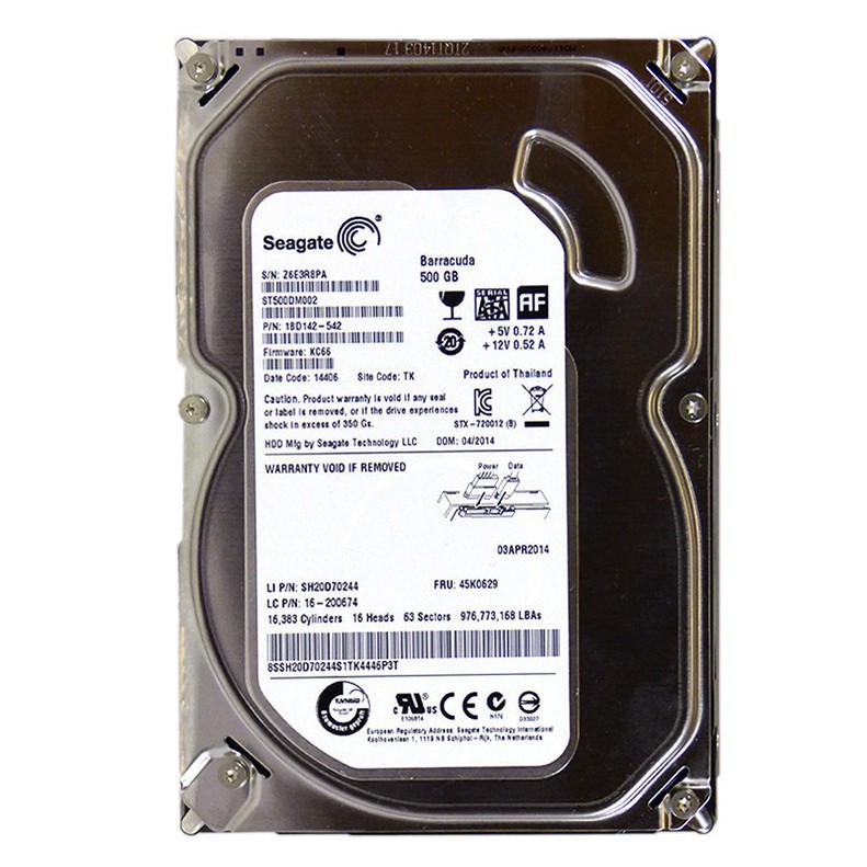 Ổ cứng HDD Seagate 500GB - Mới 99% - Bảo hành  01 Tháng !!!