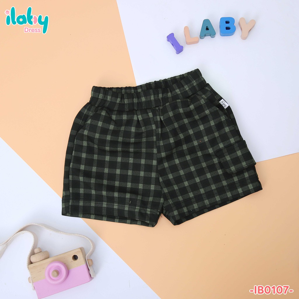 Quần cho bé trai ILABY họa tiết cạp chun có túi [34IB01070521]