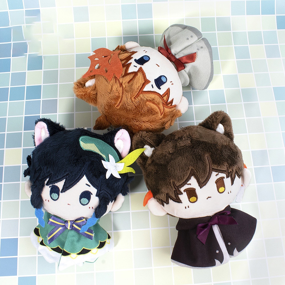Genshin Impact Đồ chơi Sang trọng Anime Cosplay Tartaglia Venti Zhongli Kazuha Xiao Ném Búp Bê Kawaii Mặt Dây Chuyền Phim Hoạt Hình Quà Tặng Năm Mới