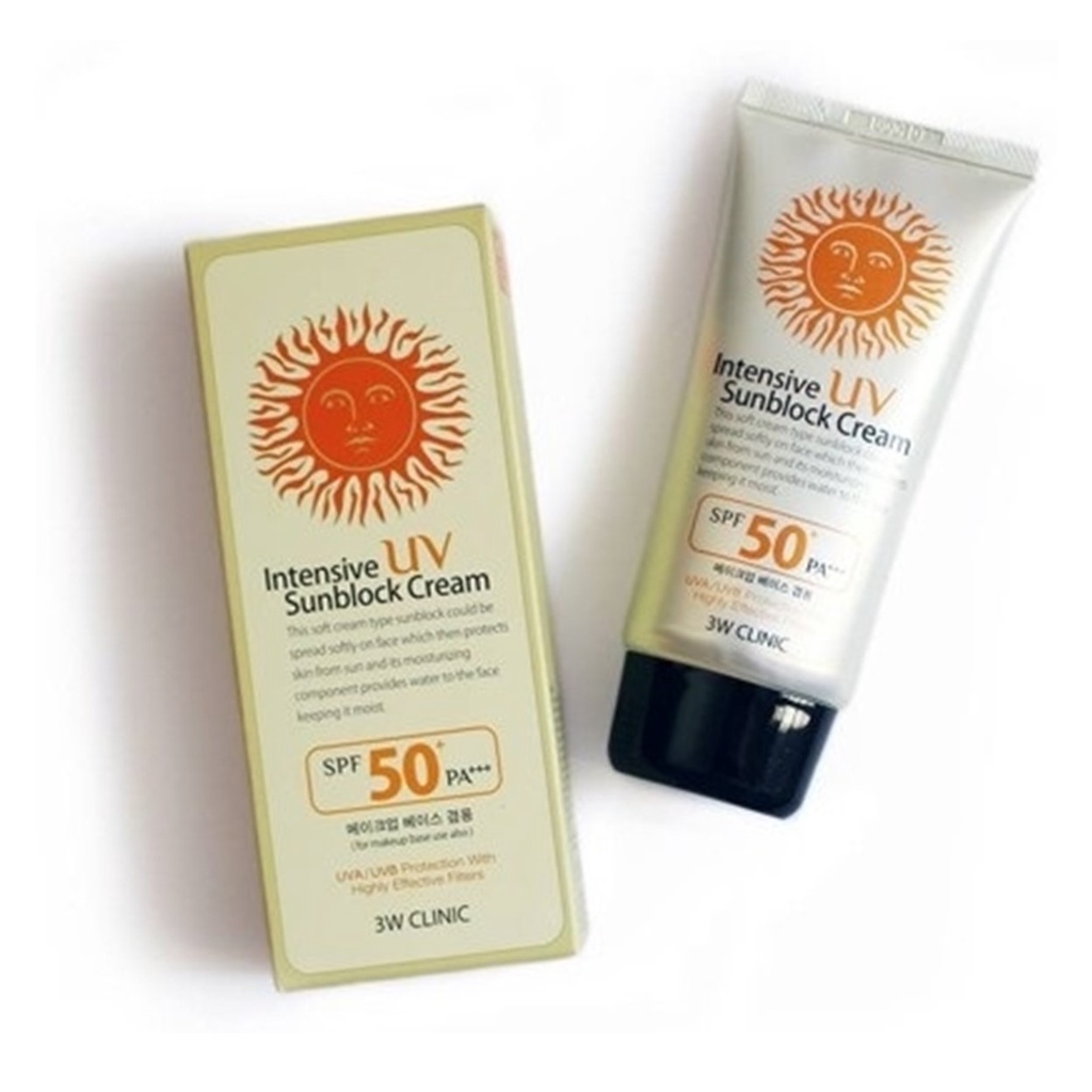 Kem Chống Nắng 3W Clinic Intensive UV Sunblock Cream SPF50+ PA+++ 70ml