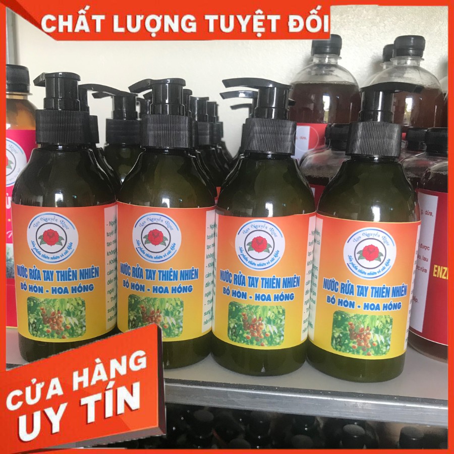 Nước rửa tay bồ hòn – hoa hồng 💥LÀM SẠCH VÀ KHỬ MÙI HIỆU QUẢ, MỀM DỊU CẢ VỚI DA TAY BỊ DỊ ỨNG HÓA CHẤT 💥