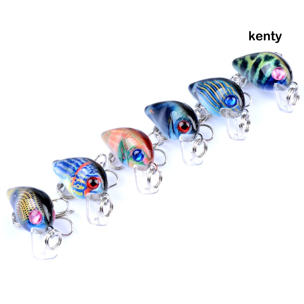 Kt KT Ktt☀6 Mồi Câu Cá Giả Mini 3cm 1.5g