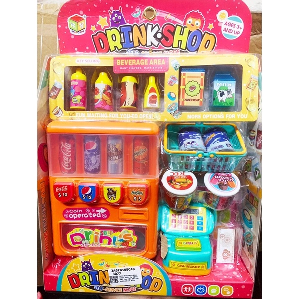 Đồ chơi máy bán nước tự động kèm máy tính tiền (18 chi tiết₫