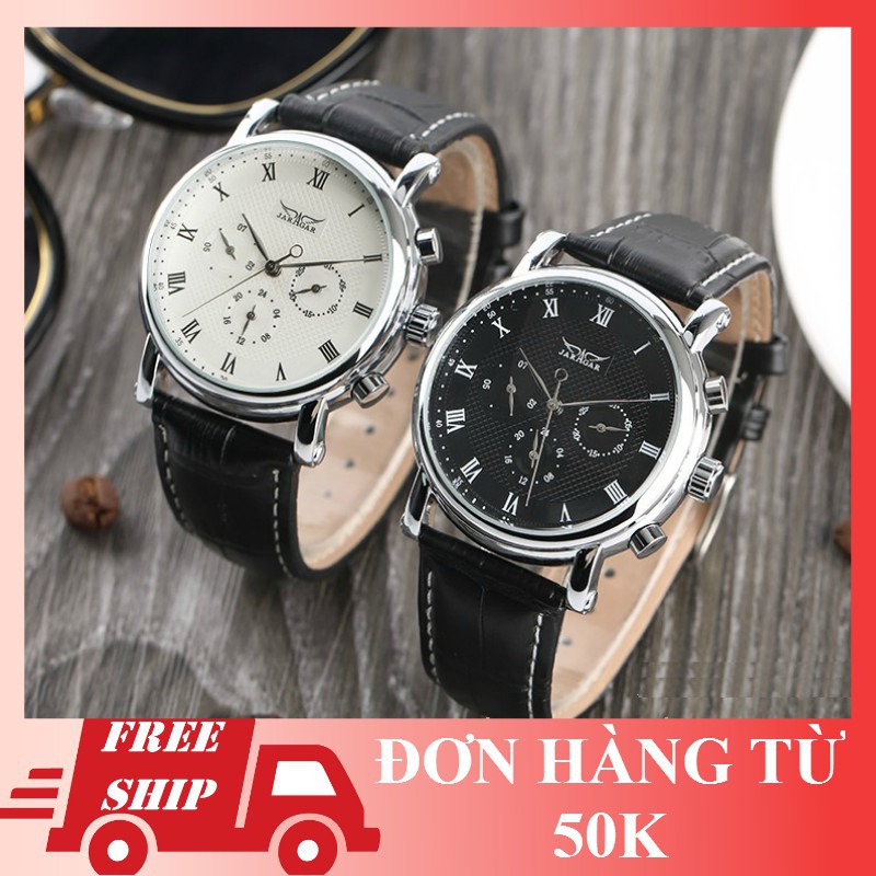 [Đồng hồ hàng hiệu - không đến một triệu - Số lượng ít] Đồng hồ nam Full cơ Automatic 6 kim JARAGAR F1205  sang trọng