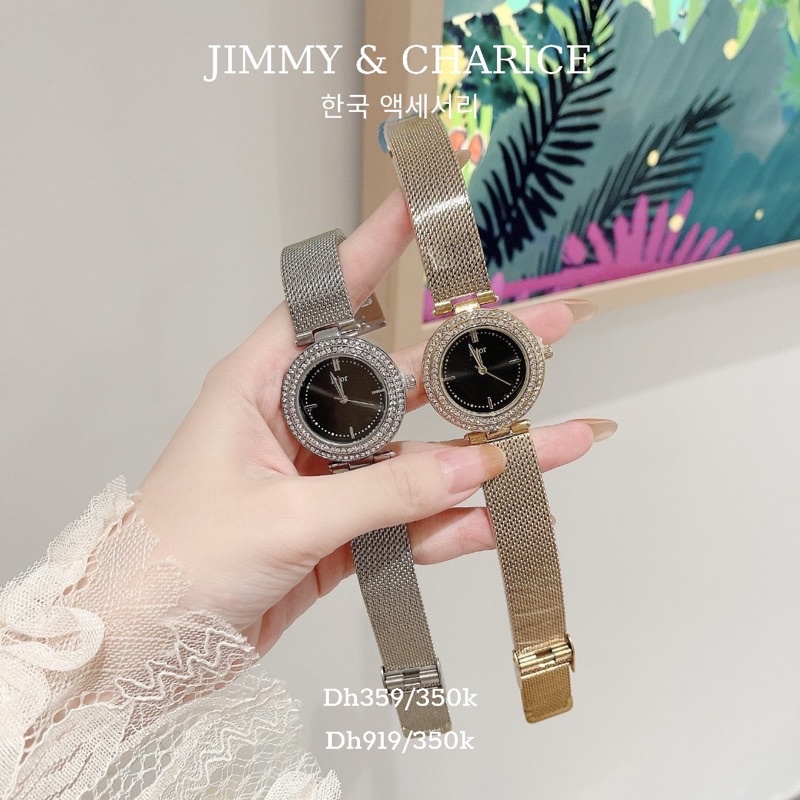 Đồng Hồ nữ Jimmy & Charice dây kim loại chống nước cao cấp