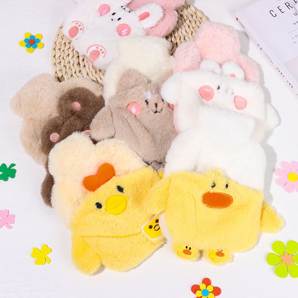 Lanfy Túi Chườm Nóng PVC Phủ Vải Lông PVC Mềm Mại Hình Thú Hoạt Hình Giảm Căng Thẳng Có Thể Tái Sử Dụng Làm Túi Chườm Nóng