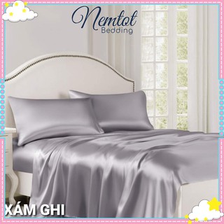 👑 TRỌN BỘ CHĂN GA PHI LỤA THÁI TUẤN VẢI LOẠI 1 CỰC KỲ SANG CHẢNH - NEMTOTBEDDING ⭐