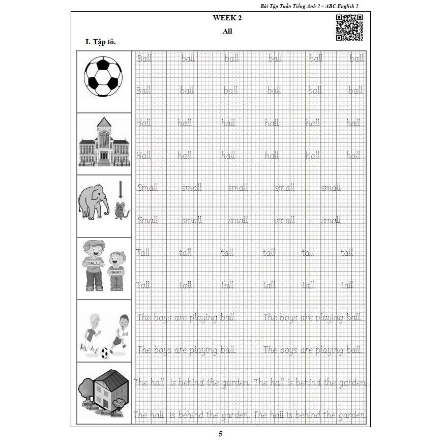 Sách - Bài Tập Tuần Tiếng Anh 2 - Cả Năm (1 cuốn)