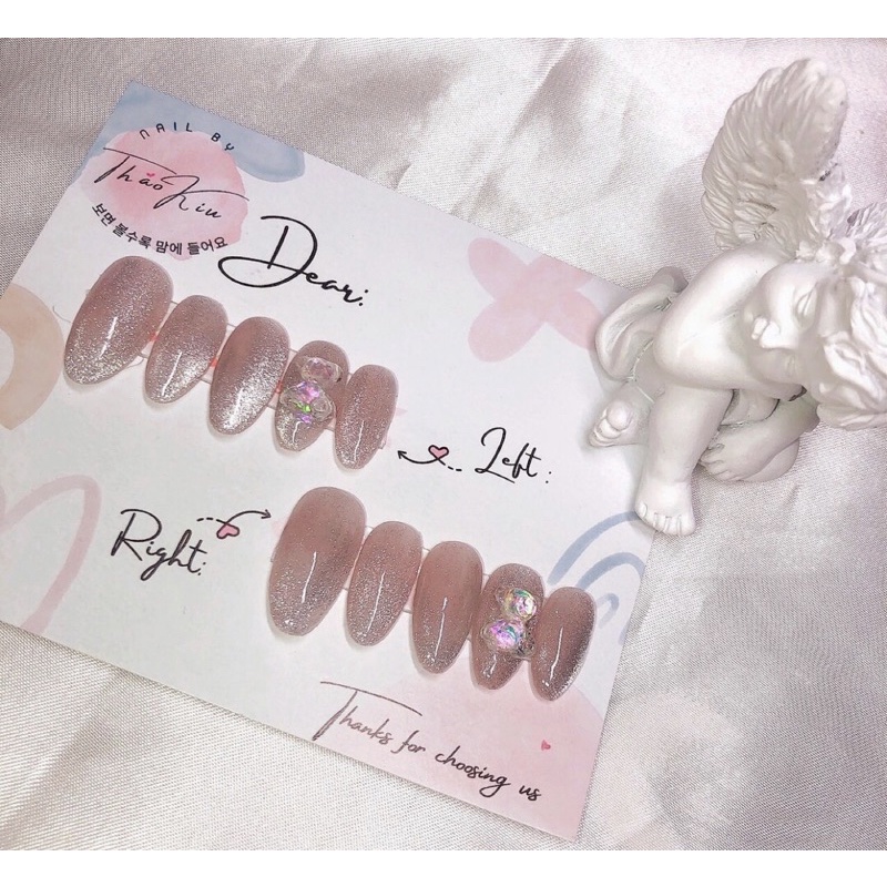 Móng up nailbox mắt mèo gấu