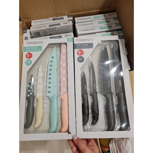 🔪🔪 🥬🥕🥒 Bộ dao siêu bén 4 món của ERNESTO – Hàng Đức 🇩🇪