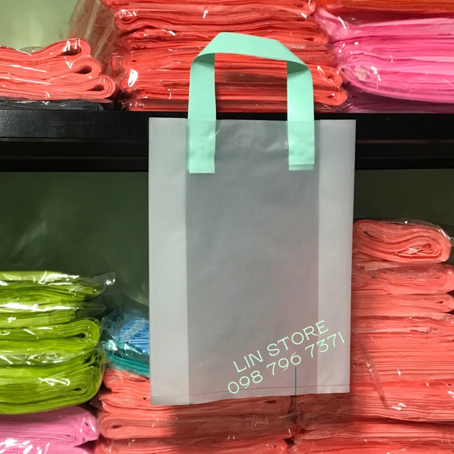 FULL SIZE - 1 Kg Túi Ép Quai HD Zin Quai Xanh Mint - Túi HD Zin Mờ - Dai Dẻo - Thời Trang