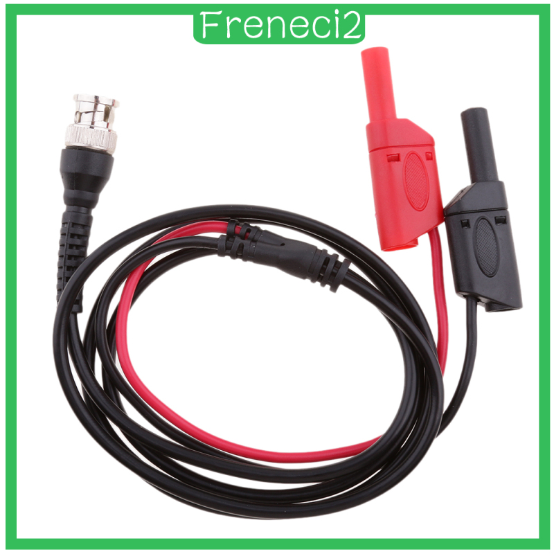 [FRENECI2]BNC Q9 To Dual 4mm Shrouded Banana Plug Test Leads Probe Cable Cord