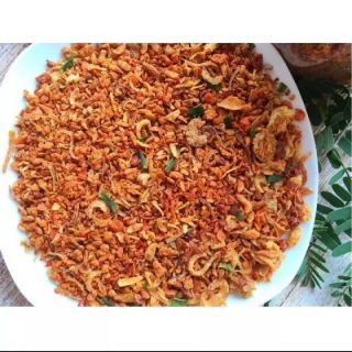 500g Muối Tôm Tây Ninh, Hành lá, Hành phi, Ruốc sấy dùng để trộn bánh tráng