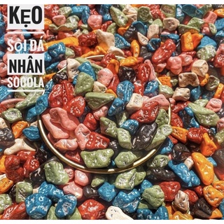 Kẹo sỏi đá nhân socola 500gr/kẹo sỏi socola ăn vặt tuổi thơ