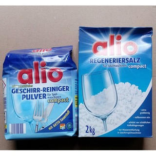 Combo bột rửa bát Alio 1,8kg+ Muối rửa bát Alio 2,0kg