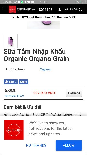 Dầu gội,  sữa tắm oganic của hàn quốc,  giá gốc giao động từ 180-250k , shop bán 90k 1 chai.