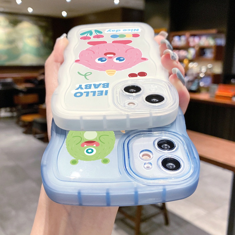 Suntaiho Ốp lưng iphone Ốp Điện Thoại TPU Mềm Trong Suốt In Hình Quái Vật Hoạt Hình Cho iPhone 11 12 13 Pro Max XS X XR XS Max 7 8 Plus