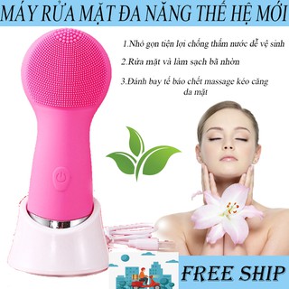 Máy Rửa Mặt – Massage- Mặt Bằng Sóng Âm Silicon Thông minh-Giảm Gía Cực Sốc