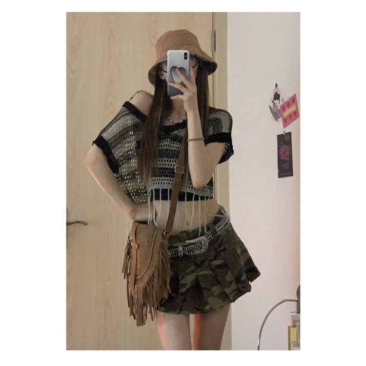 Set Áo Len Trễ Vai + Chân Váy Ngắn Thời Trang Nữ