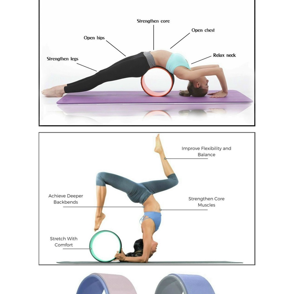 Vòng Tập Yoga ,Vòng Yoga, Vòng Wheel Nhựa ABS 32cm Tập Lưng Cao Cấp Chính Hãng Nhiều Màu
