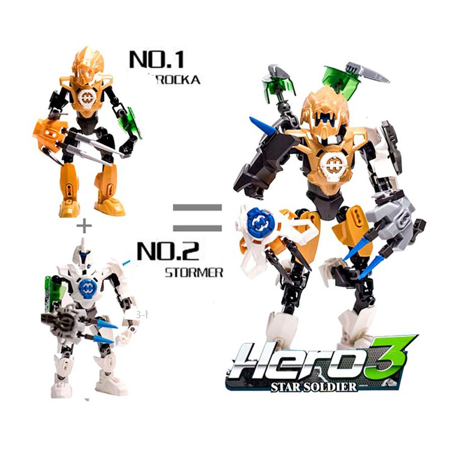 Lắp ráp mô hình Hero Factory 3.0 - đồ chơi hero factory funo Stomer nex  evo bulk stinger