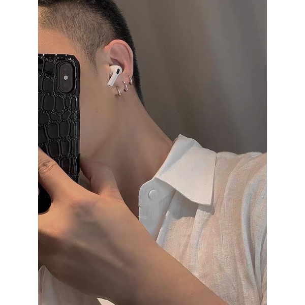 Khuyên tai tròn Titan G23 loại dày Chống dị ứng KHÔNG GỈ unisex nam nữ CHILLEE