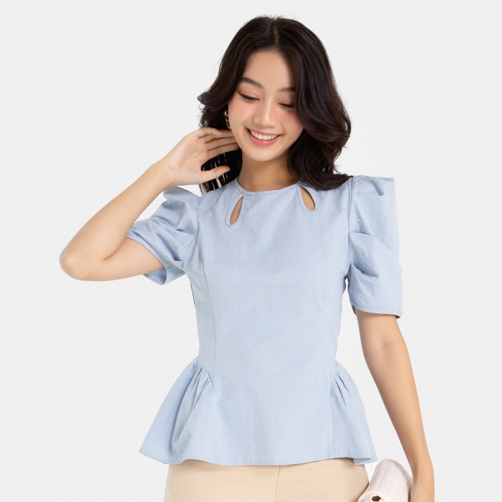 Áo Kiểu Thời Trang Nữ HNOSS Bèo Eo Tay Phồng HNAKI051