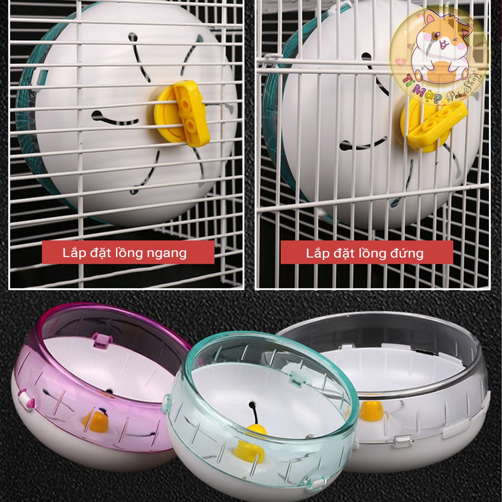 Wheel Nhựa Mica Cao Cấp Cho Hamster/Thú Cưng Nhỏ