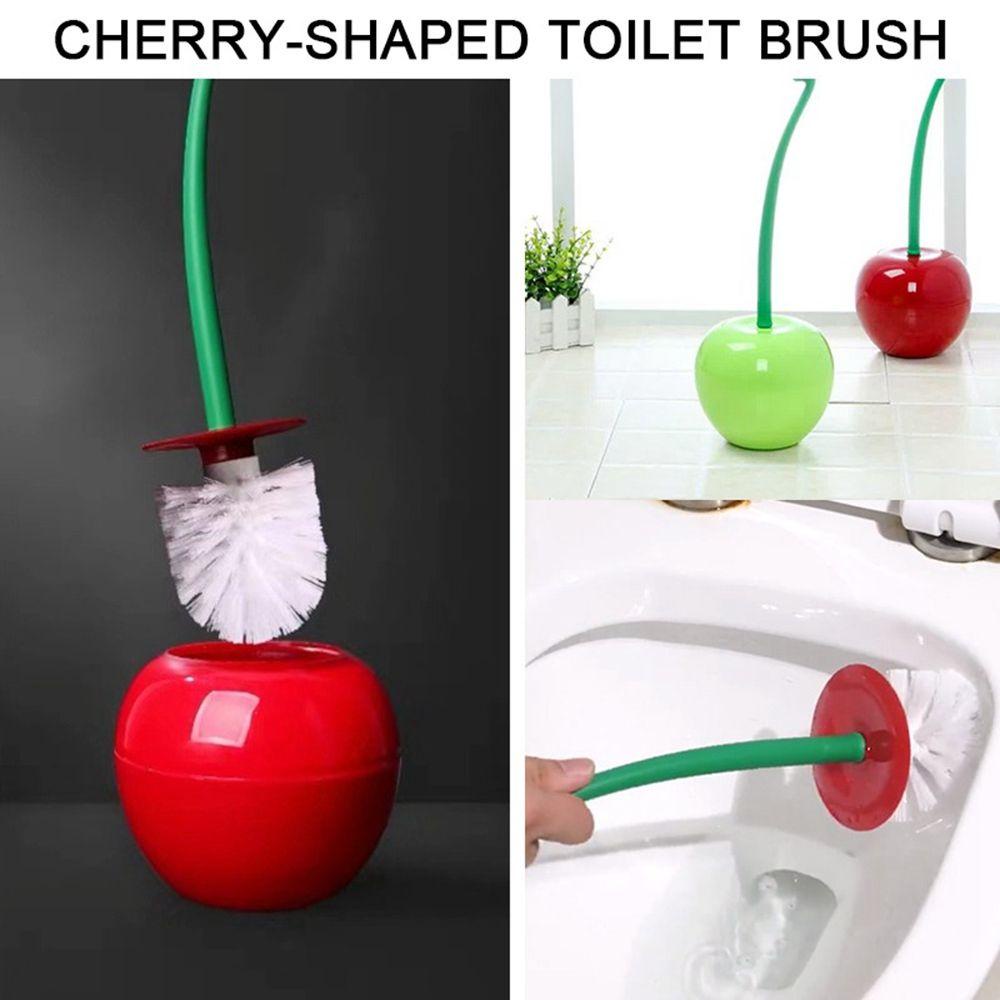 Bàn Chải Vệ Sinh Toilet Có Tay Cầm Cong Không Mùi Dễ Làm Sạch Thiết Kế Hình Quả Cherry
