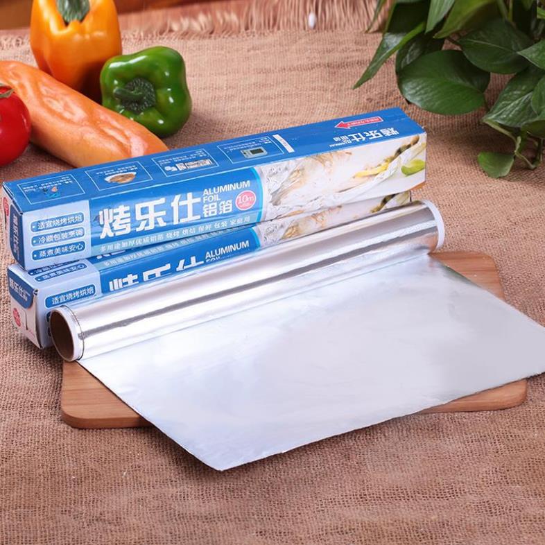 Cuộn giấy bạc nướng thực phẩm 10 mét KAULUS Dùng cho mọi loại bếp nướng điện, than, nồi chiên không dầu