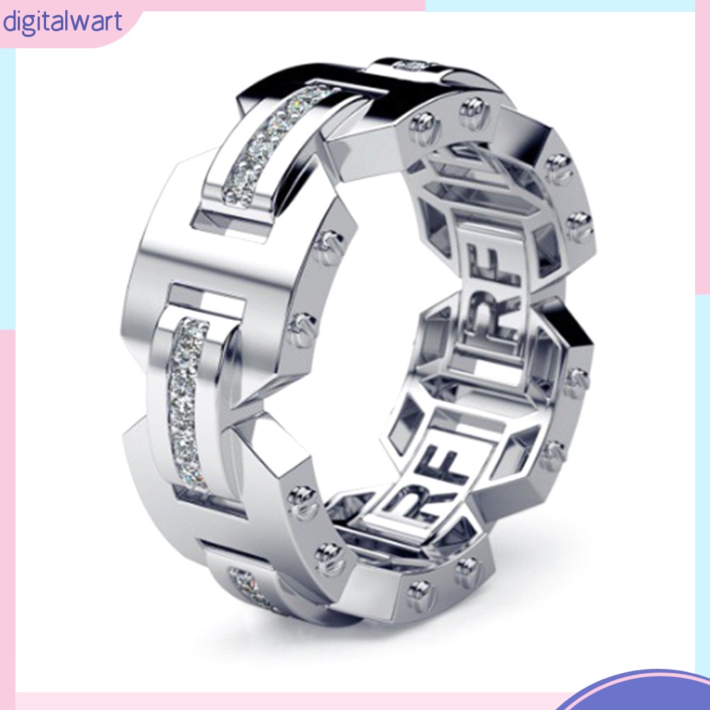 Nhẫn đính đá lấp lánh cho nam và nữ